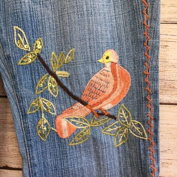 VINTAGE SWITCH‎ USA HIPPIE EMBROIDERED JEANS - Picture 5 of 13